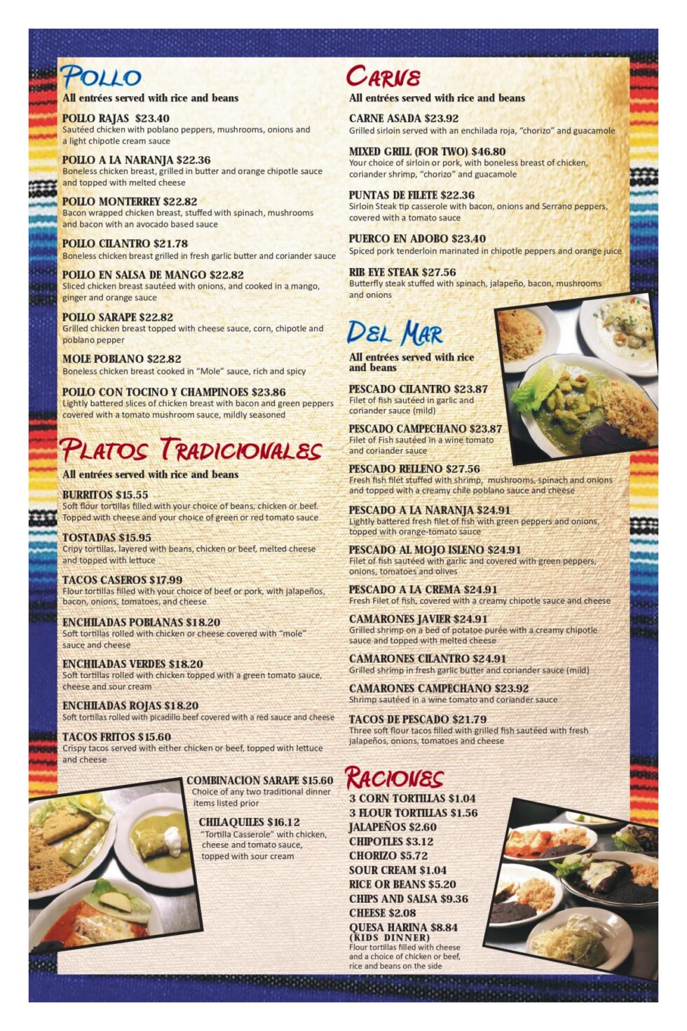 Dinner | El Sarape | Mexican Food | Weymouth Braintree Quincy